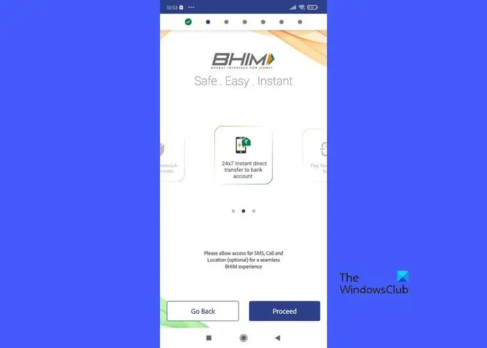 Setting up BHIM app