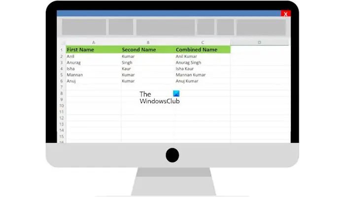 Combine text from multiple cells Excel