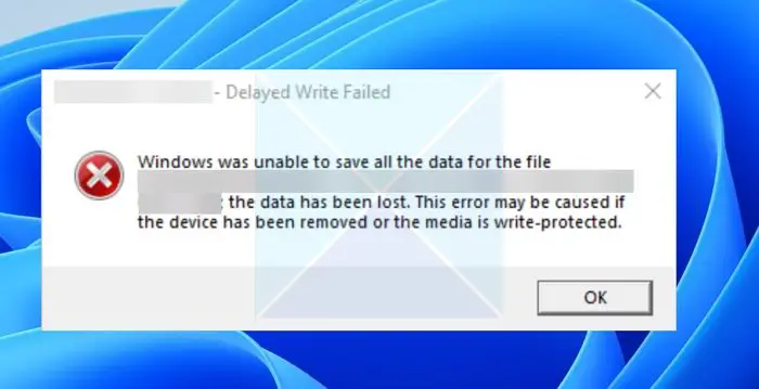 Disk Write Failed Windows