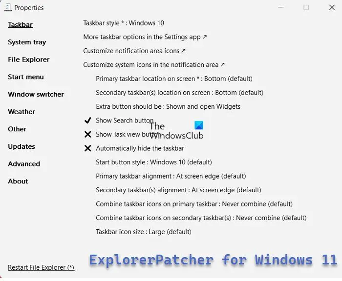 ExplorerPatcher Windows 11