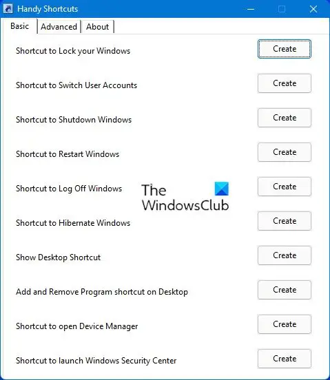 handy shortcuts