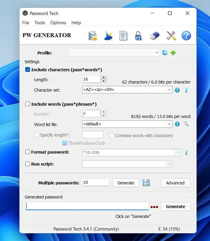 How to create strong password using Password Tech