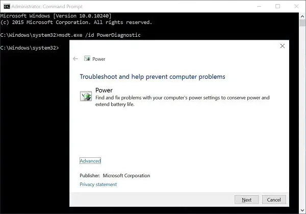 How to run Troubleshooter in Windows 10