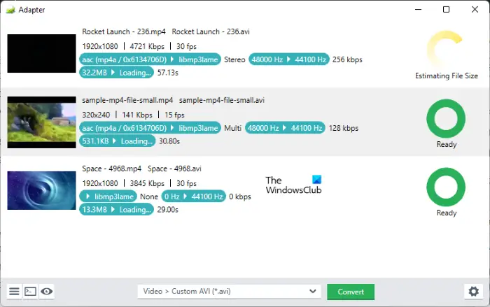 Adapter batch video converter software