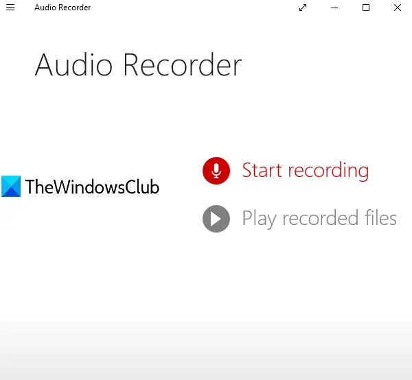 Audio Recorder app