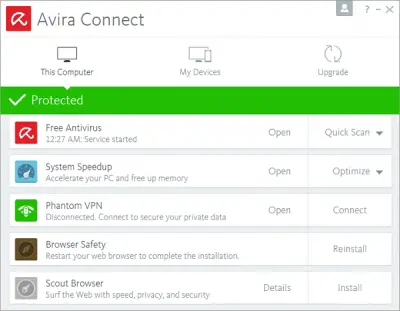 Avira Free Security Suite