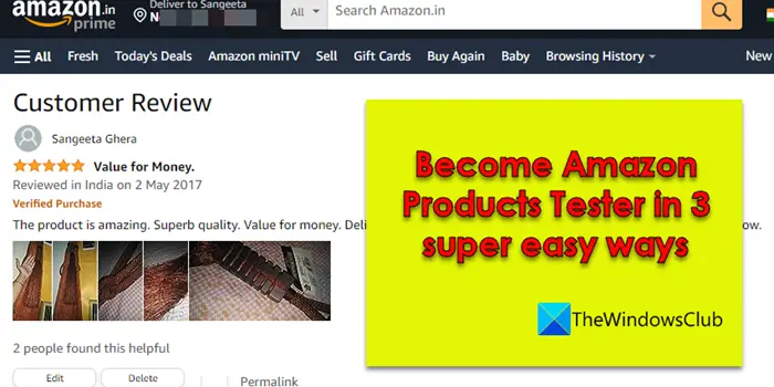 Become Amazon Products Tester