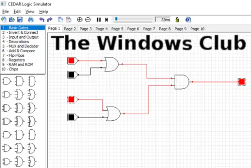 CEDAR logic gate simulator