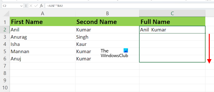 Copy formula to all cells