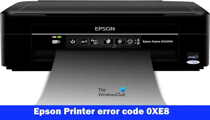 Epson Printer error code 0xE8