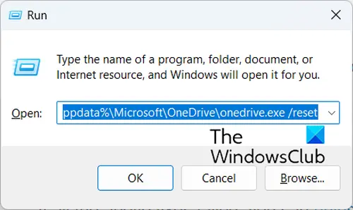 Reset OneDrive