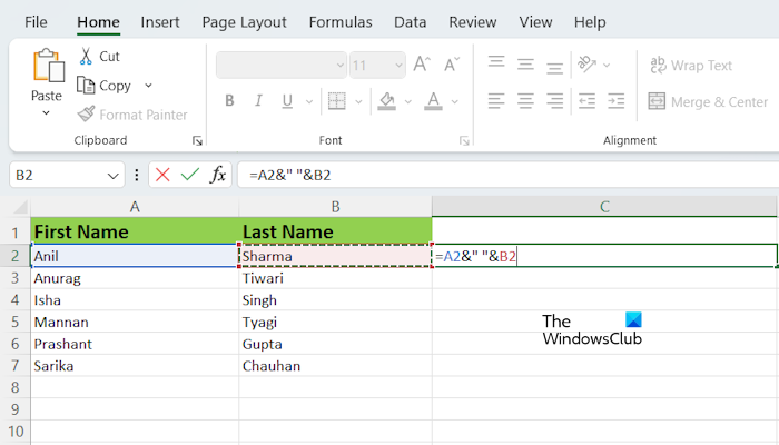 Formula with space