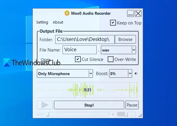 Moo0 Audio Recorder