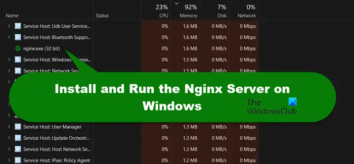 Install and Run the Nginx Server on Windows
