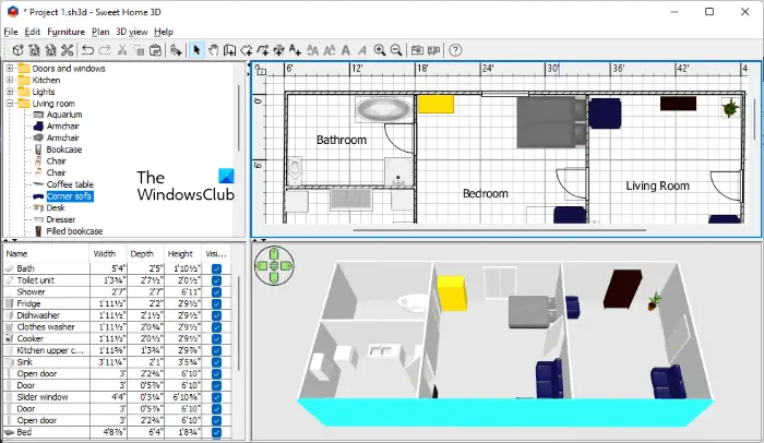 Sweet Home 3D free architecture software