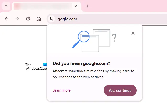 Typosquatting Checker in Chrome