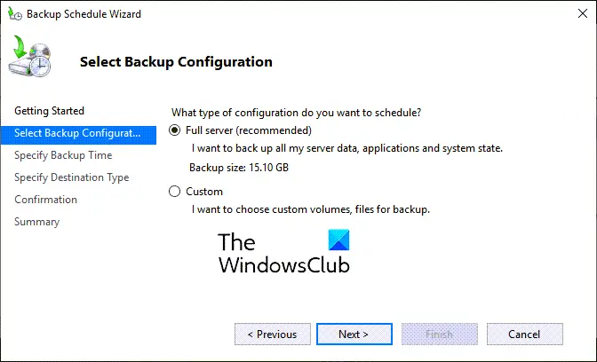 Windows Server Backup